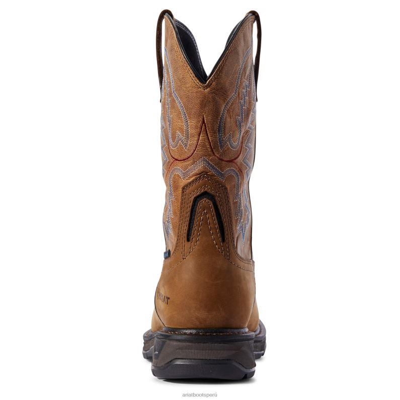 Ariat calzado hombres Bota de trabajo workhog xt impermeable con punta de carbono P0RPZ318 marrón angustiado