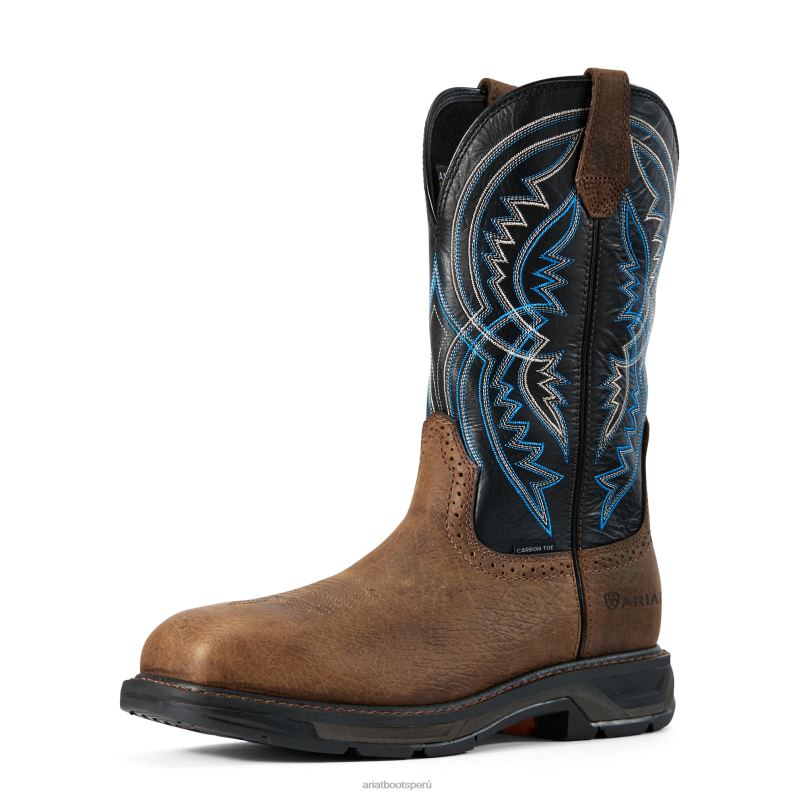 Ariat calzado hombres bota de trabajo con punta cuadrada ancha workhog xt coil y punta de carbono P0RPZ376 tierra