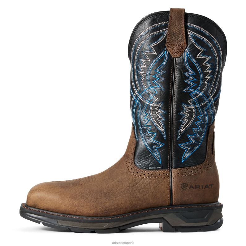 Ariat calzado hombres bota de trabajo con punta cuadrada ancha workhog xt coil y punta de carbono P0RPZ376 tierra