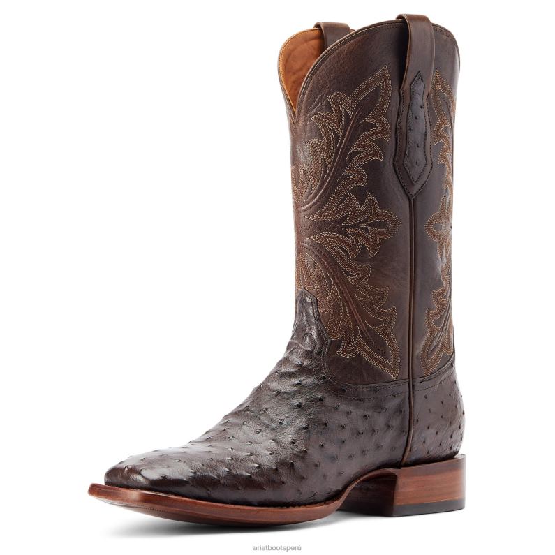 Ariat calzado hombres bassett P0RPZ149 espresso pluma completa avestruz