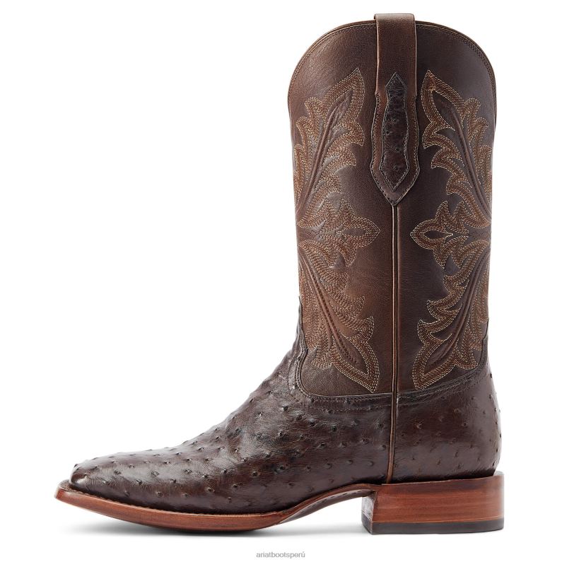 Ariat calzado hombres bassett P0RPZ149 espresso pluma completa avestruz