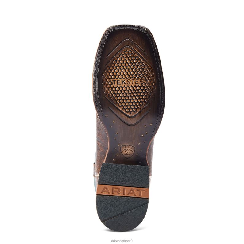 Ariat calzado hombres bota occidental P0RPZ59 marrón quemado