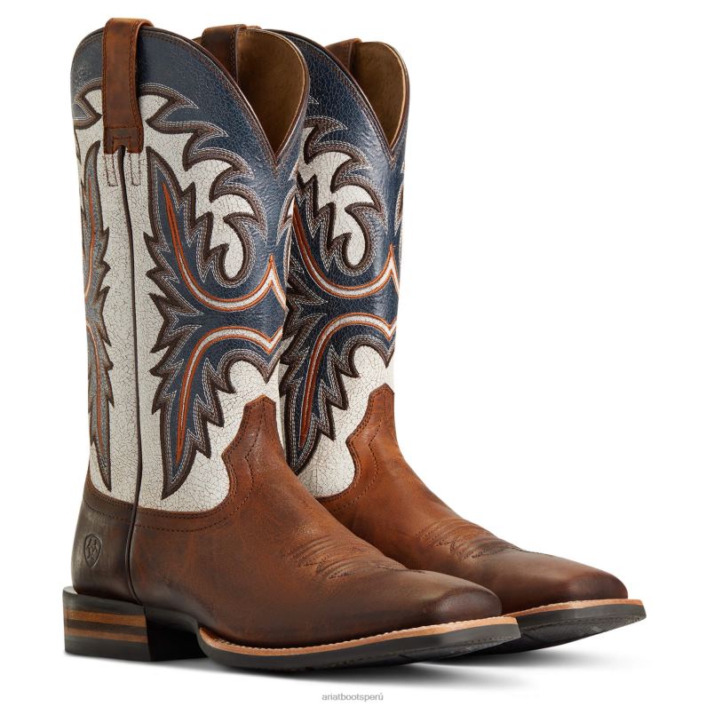 Ariat calzado hombres bota vaquera brushrider P0RPZ50 centavo marrón