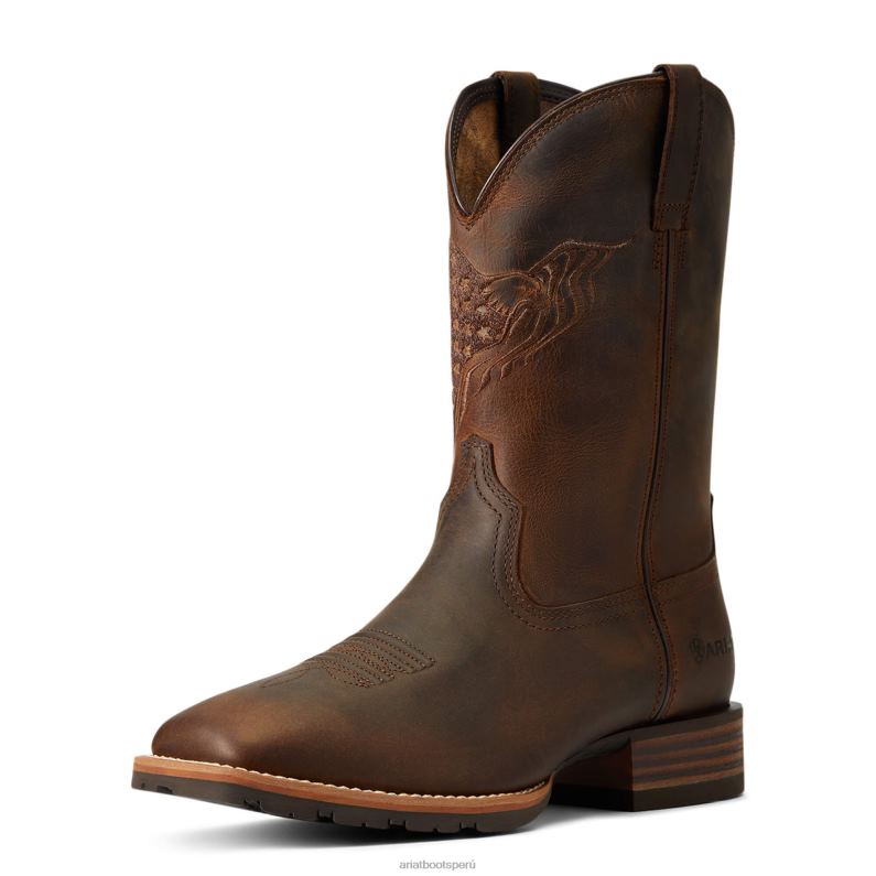 Ariat calzado hombres bota vaquera híbrida con vuelo alto P0RPZ163 marrón angustiado