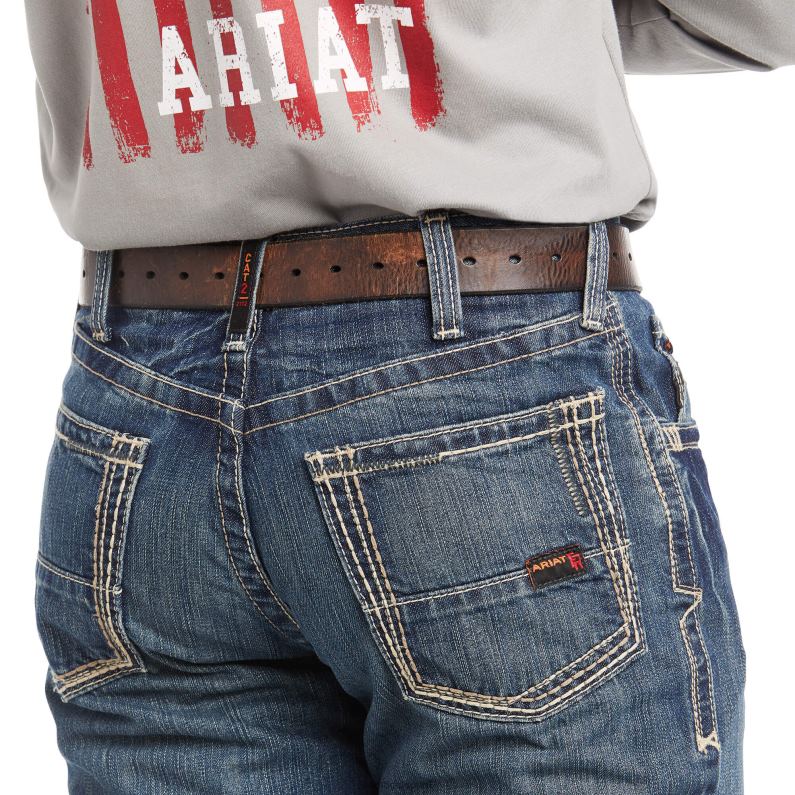 Ariat fondos hombres Vaqueros con corte tipo bota y límites relajados fr m4 P0RPZ521 arcilla