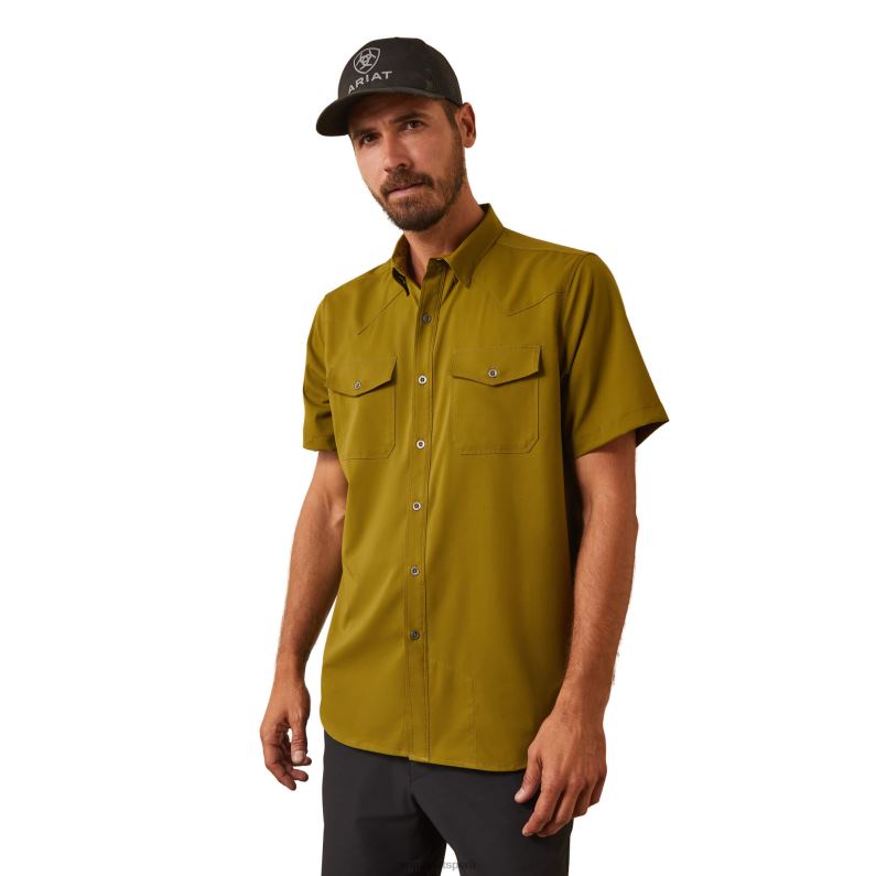 Ariat tapas hombres camisa ajustada estilo western venttek P0RPZ1253 palta