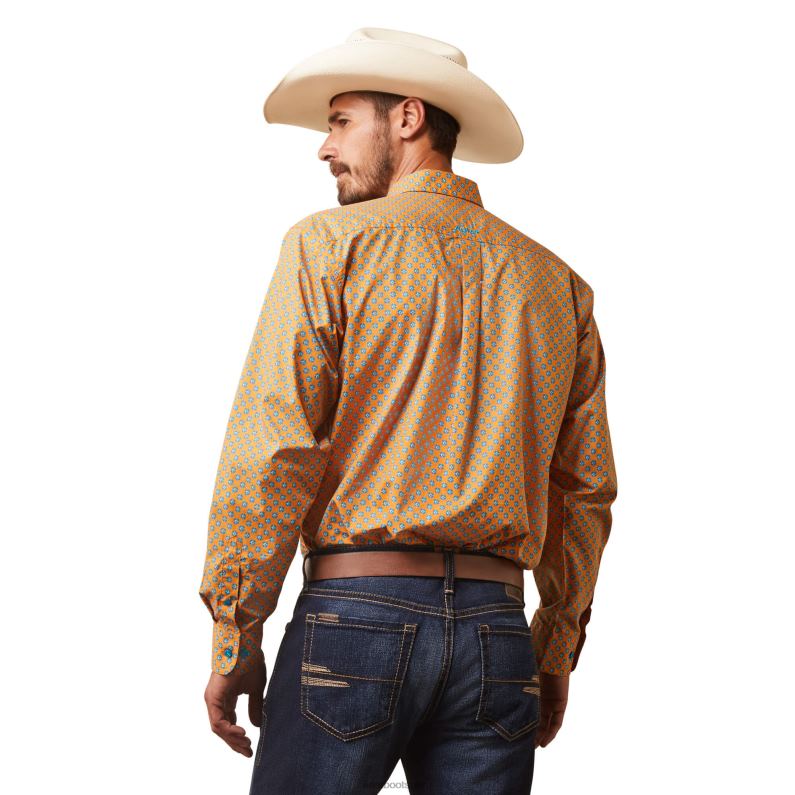 Ariat tapas hombres camisa ajustada kilian P0RPZ1053 piedra jaspe