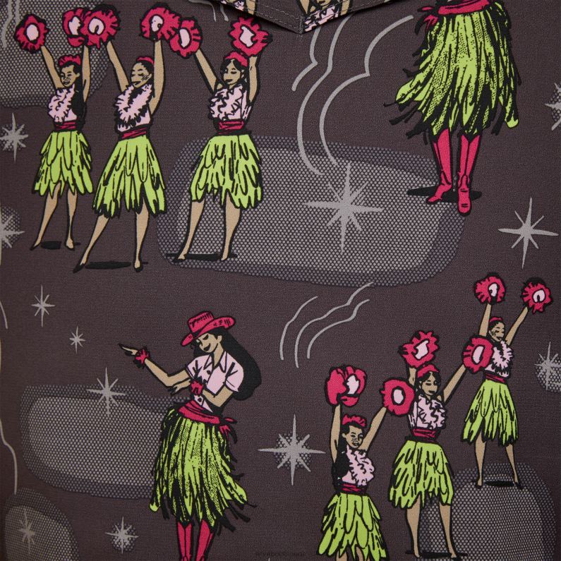 Ariat tapas hombres camisa ajustada venttek western aloha P0RPZ1366 gris carbón