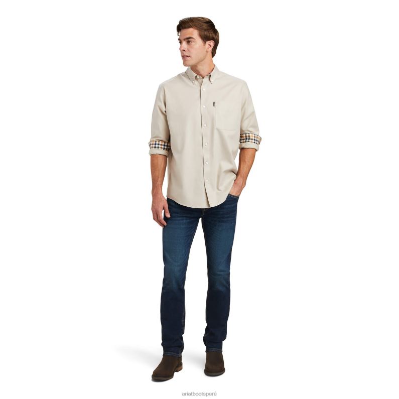 Ariat tapas hombres camisa clemente P0RPZ1335 brezo de avena