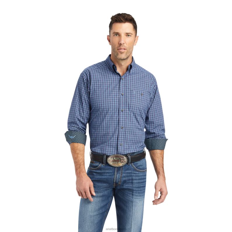 Ariat tapas hombres camisa de ajuste clásico elástica implacable reverence P0RPZ1281 vela de medianoche