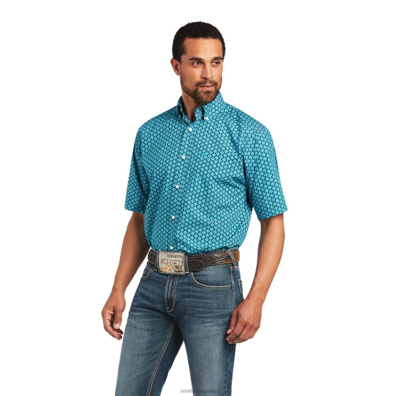 Ariat tapas hombres camisa de corte clásico izan P0RPZ1060 tritón