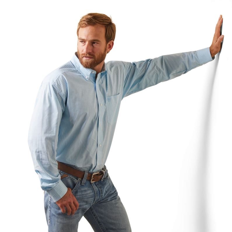 Ariat tapas hombres camisa de corte clásico norton pro series P0RPZ1204 blanco