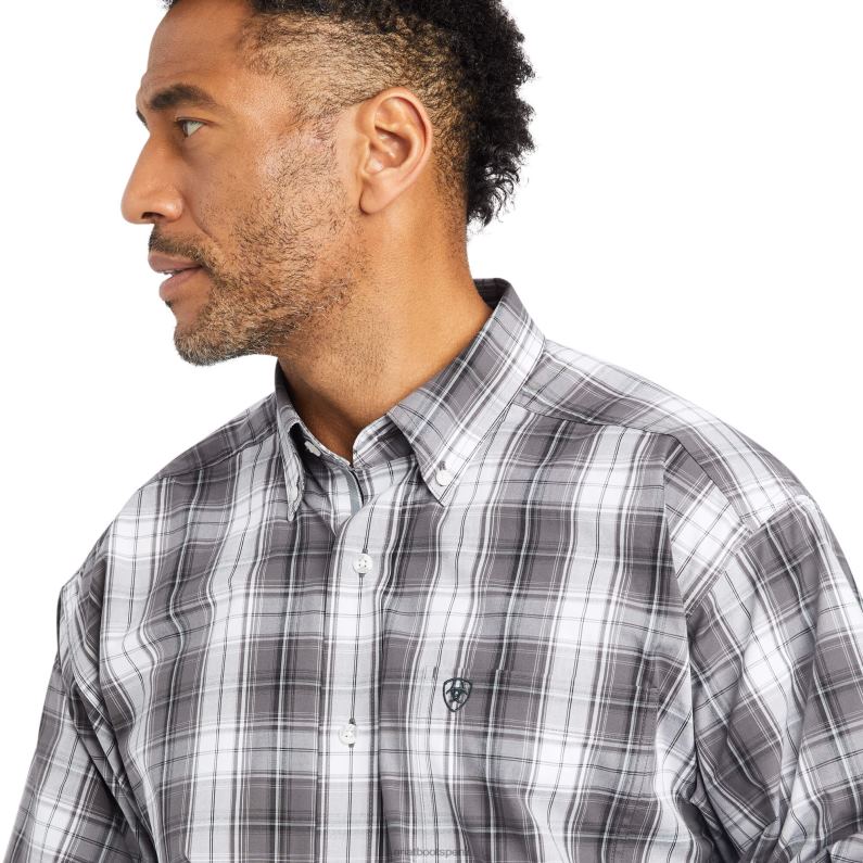 Ariat tapas hombres camisa de corte clásico wallace pro series P0RPZ1186 blanco