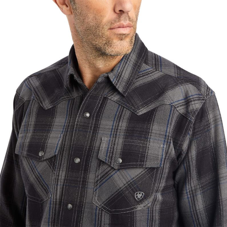 Ariat tapas hombres camisa herrold retro fit P0RPZ1063 negro