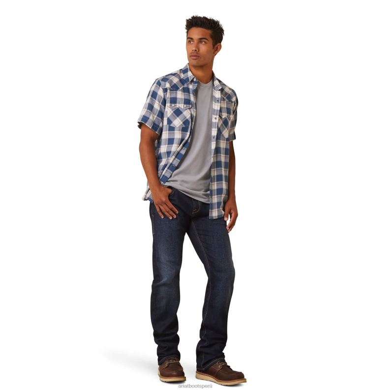 Ariat tapas hombres camisa hummer retro fit P0RPZ1103 ceniza