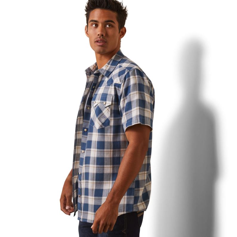 Ariat tapas hombres camisa hummer retro fit P0RPZ1103 ceniza