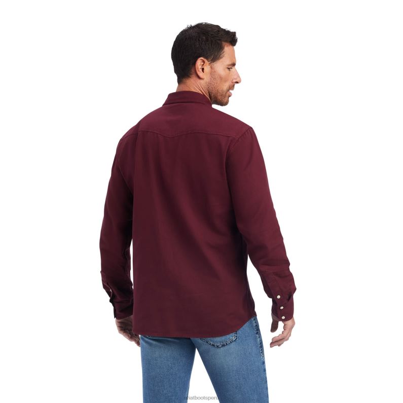 Ariat tapas hombres camisa julington retro fit P0RPZ1117 chocolate