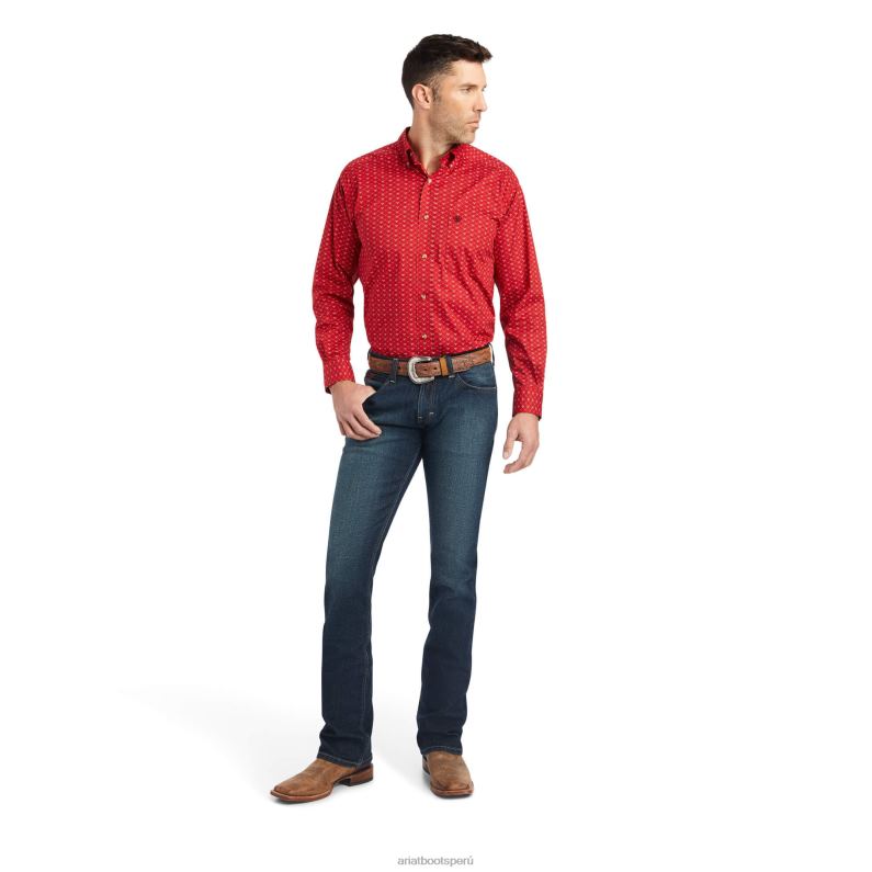 Ariat tapas hombres camisa korbin elástica de corte clásico P0RPZ1193 samba