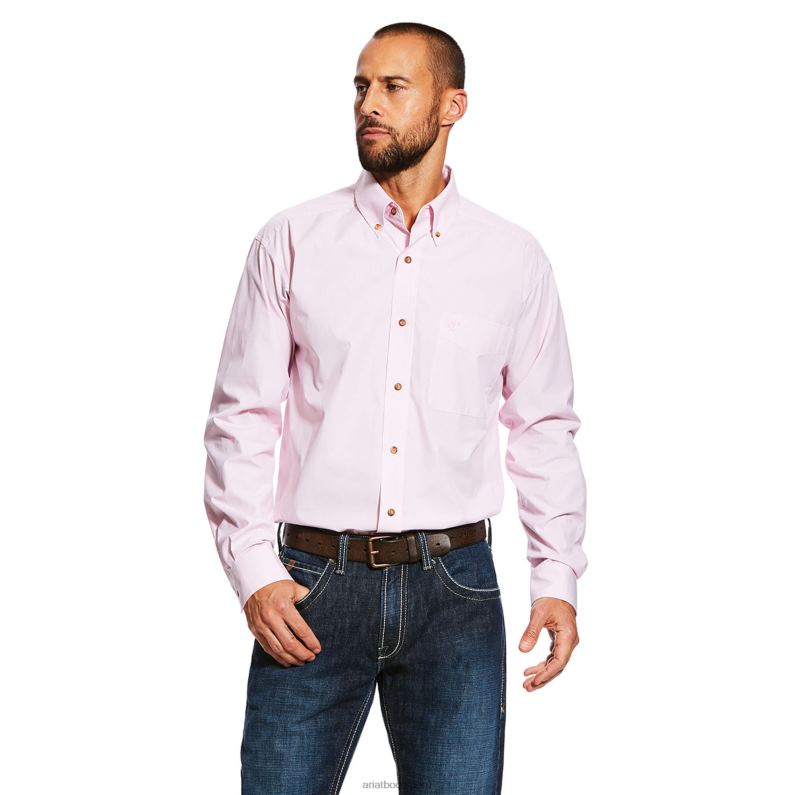 Ariat tapas hombres camisa mini a rayas pro series dayne P0RPZ1238 prisma rosa