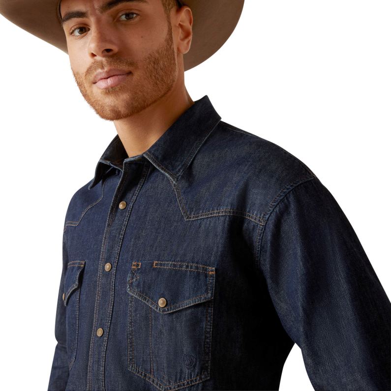 Ariat tapas hombres camisa vaquera clásica P0RPZ1383 Broadway