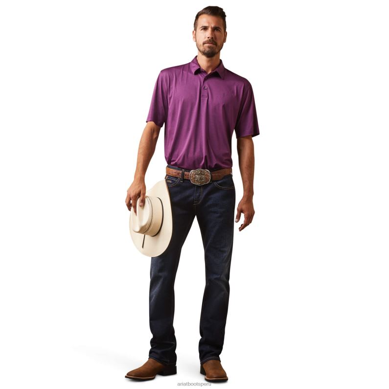 Ariat tapas hombres cargador 2.0 polo P0RPZ731 vagabundo morado