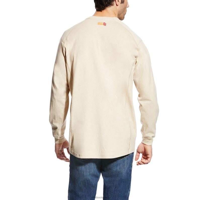 Ariat tapas hombres henley de aire P0RPZ794 brezo de arena