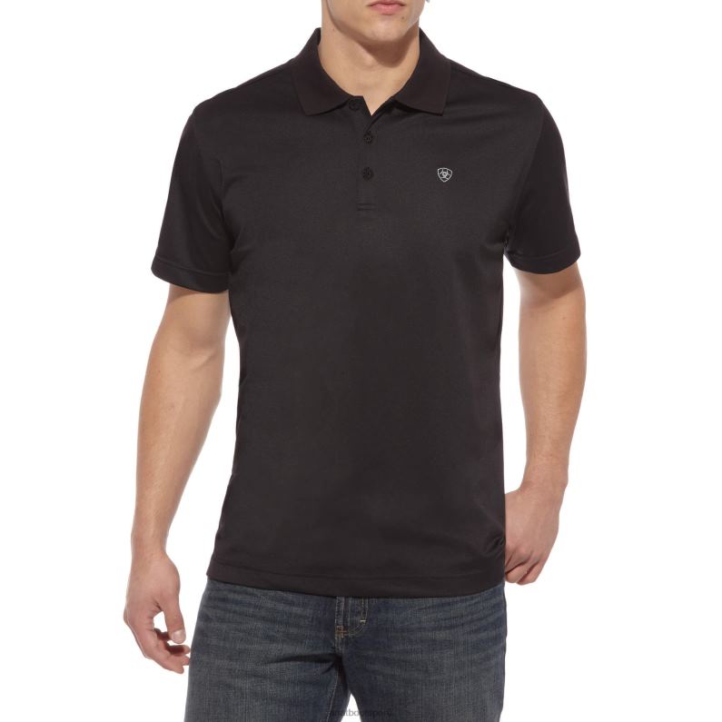 Ariat tapas hombres polo tek P0RPZ550 negro