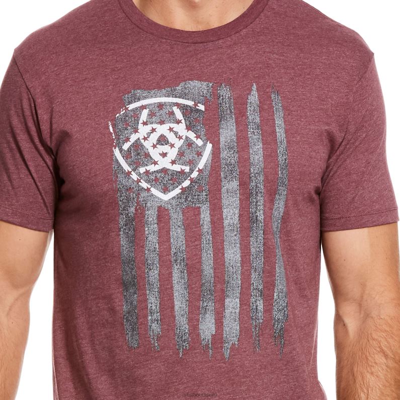 Ariat tapas hombres bandera vertical P0RPZ595 brezo burdeos