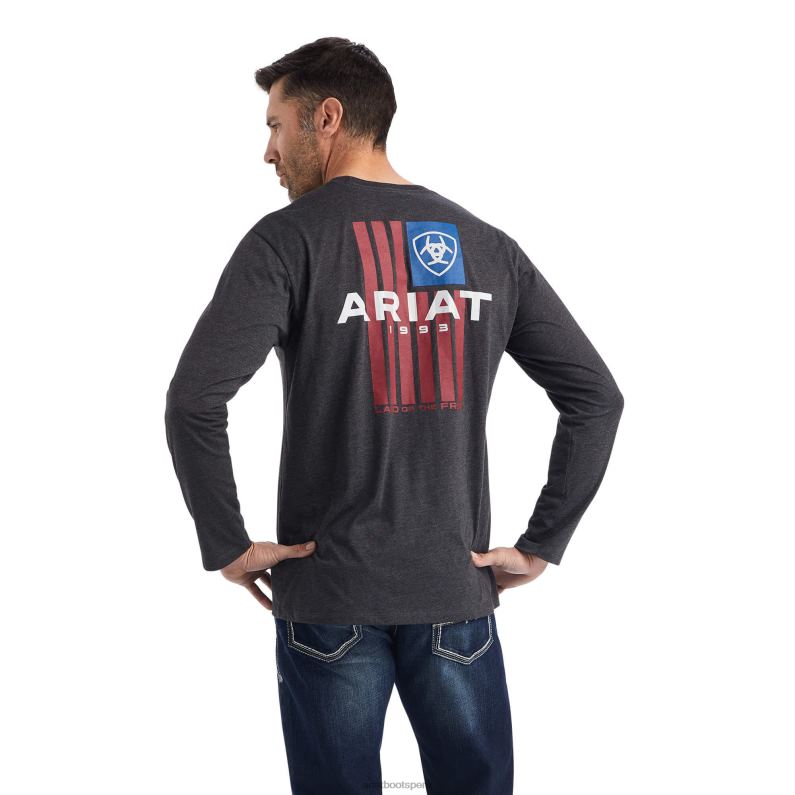 Ariat tapas hombres camiseta P0RPZ751 negro