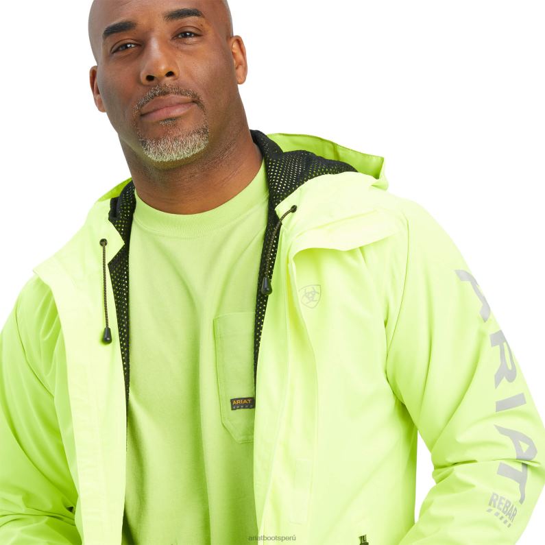 Ariat tapas hombres camiseta con gráfico fuerte de algodón con barras de refuerzo P0RPZ685 verde lima/azul