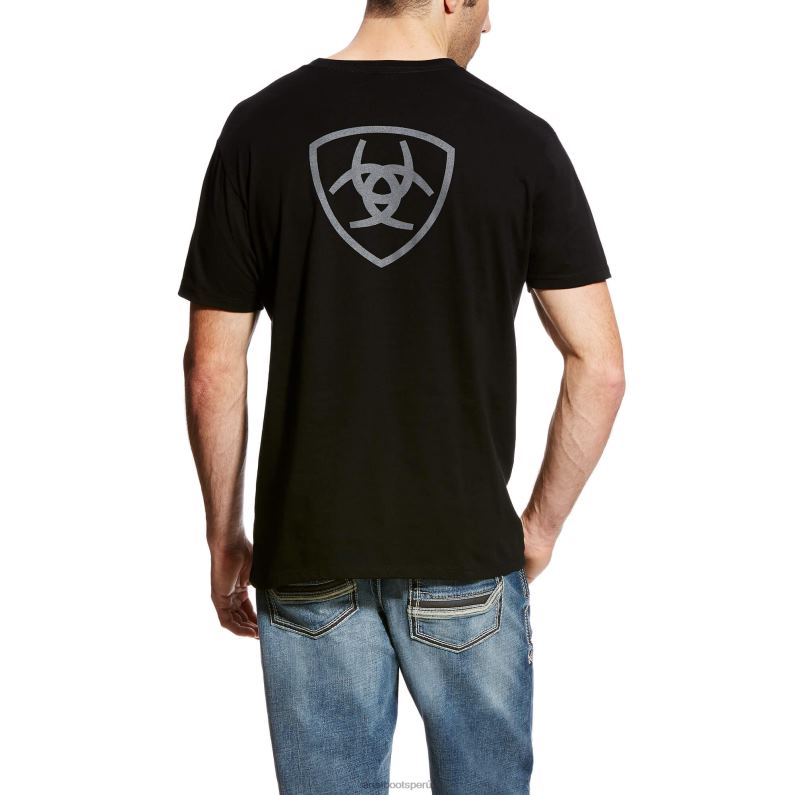 Ariat tapas hombres camiseta del cuerpo P0RPZ569 negro