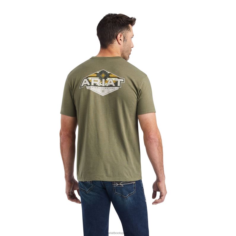 Ariat tapas hombres camiseta hexafill P0RPZ673 brezo militar