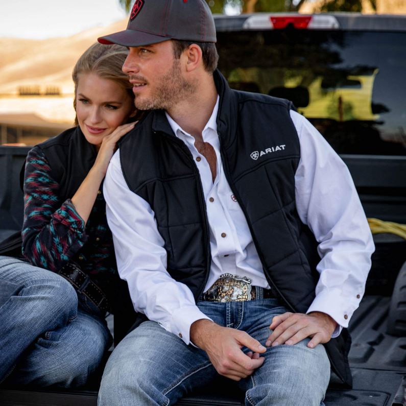 Ariat tapas hombres chaleco aislante crius P0RPZ1555 negro