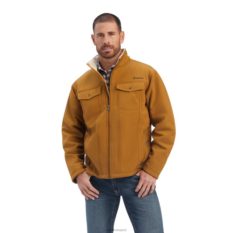 Ariat tapas hombres chaqueta sherpa vernon P0RPZ1547 marrón bronce