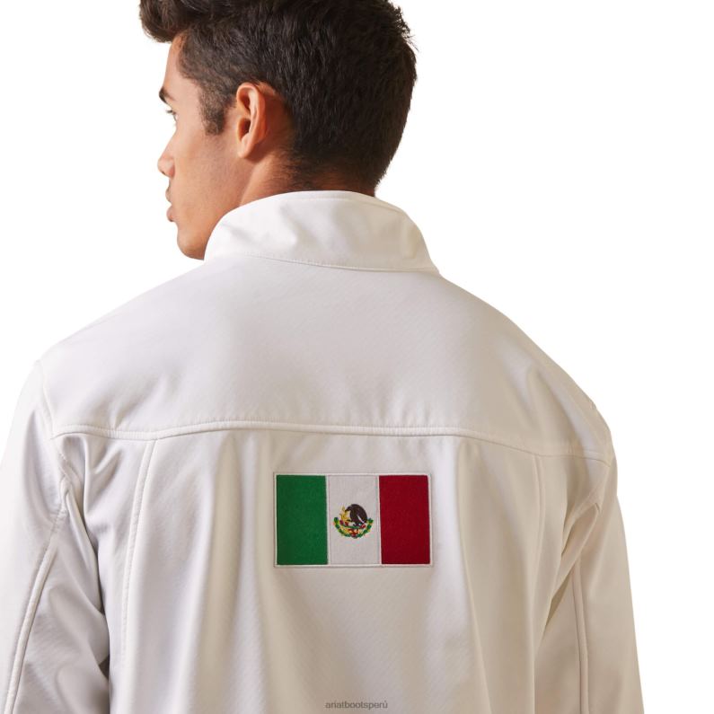 Ariat tapas hombres nueva chaqueta softshell del equipo mexico P0RPZ1534 blanco