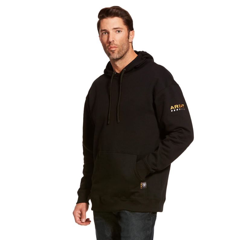 Ariat tapas hombres sudaderas con capucha de rebar workman P0RPZ1432 negro