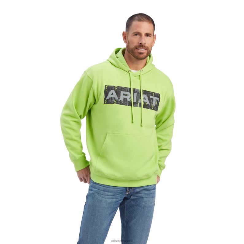 Ariat tapas hombres sudadera suroeste P0RPZ1442 guacamaya verde