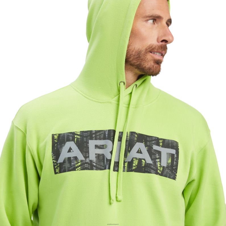 Ariat tapas hombres sudadera suroeste P0RPZ1442 guacamaya verde