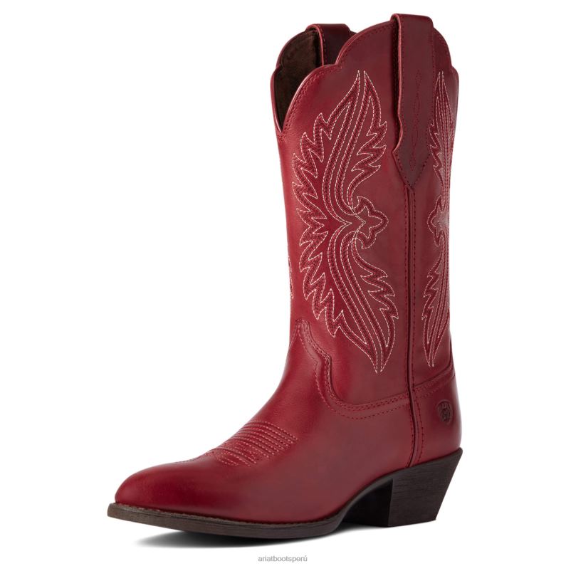 Ariat calzado mujer Bota estilo western con ajuste elástico y puntera en R Heritage P0RPZ2093 Rojo rosado