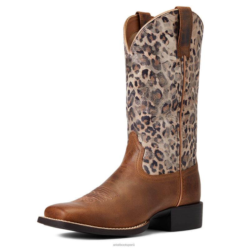 Ariat calzado mujer Bota vaquera con punta cuadrada y ancha P0RPZ2126 marrón perla