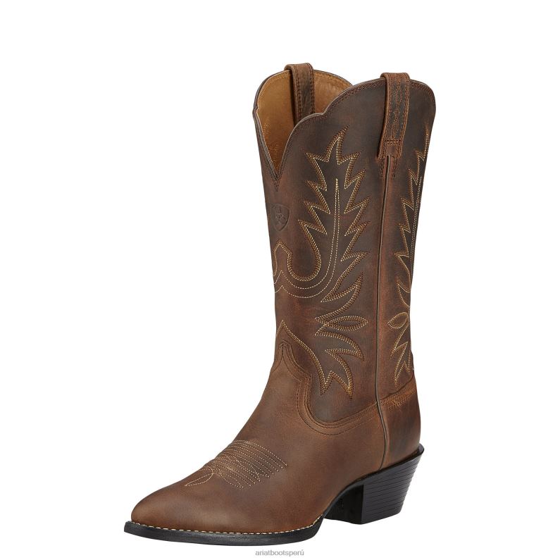 Ariat calzado mujer bota estilo western con punta en R P0RPZ2065 marrón angustiado