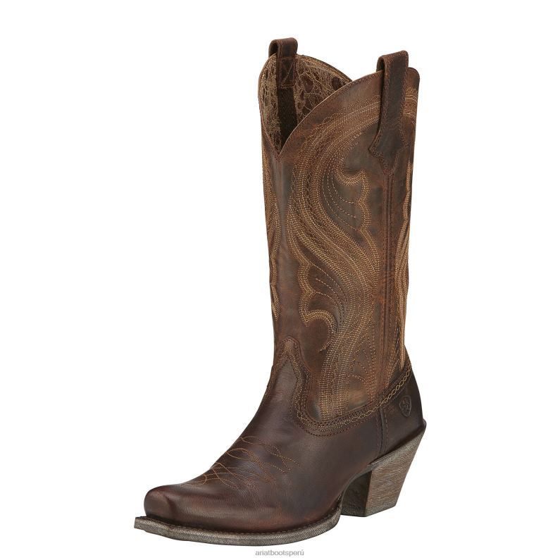 Ariat calzado mujer bota vaquera animada P0RPZ2166 marrón atrevido