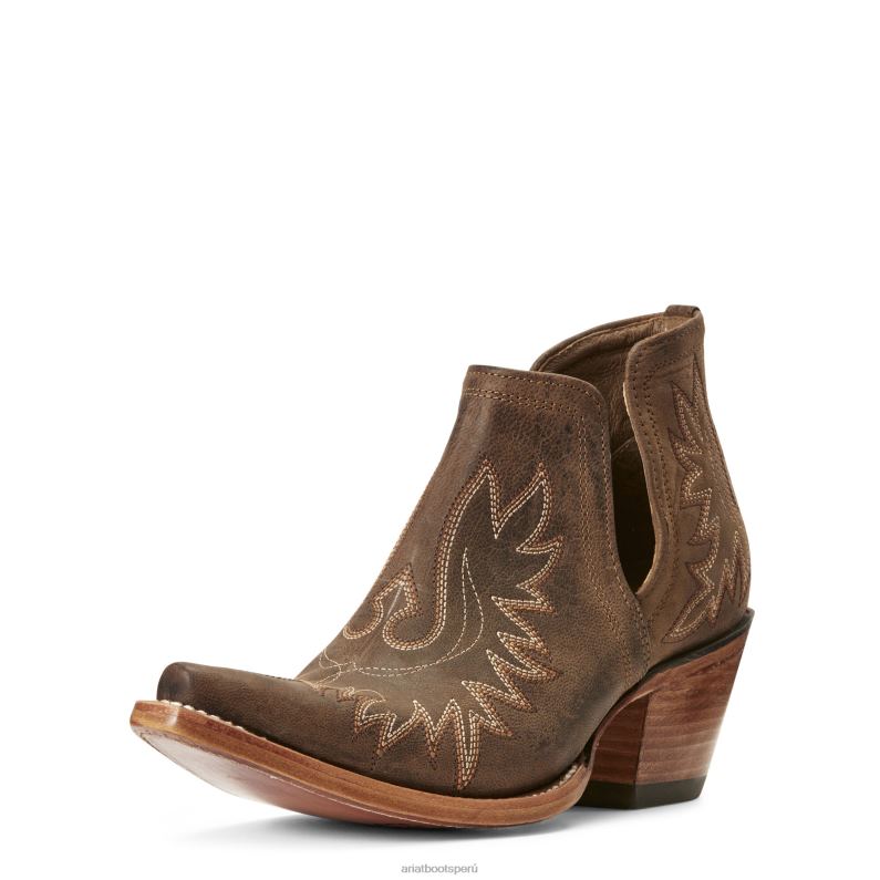 Ariat calzado mujer bota vaquera dixon P0RPZ2186 marrón desgastado