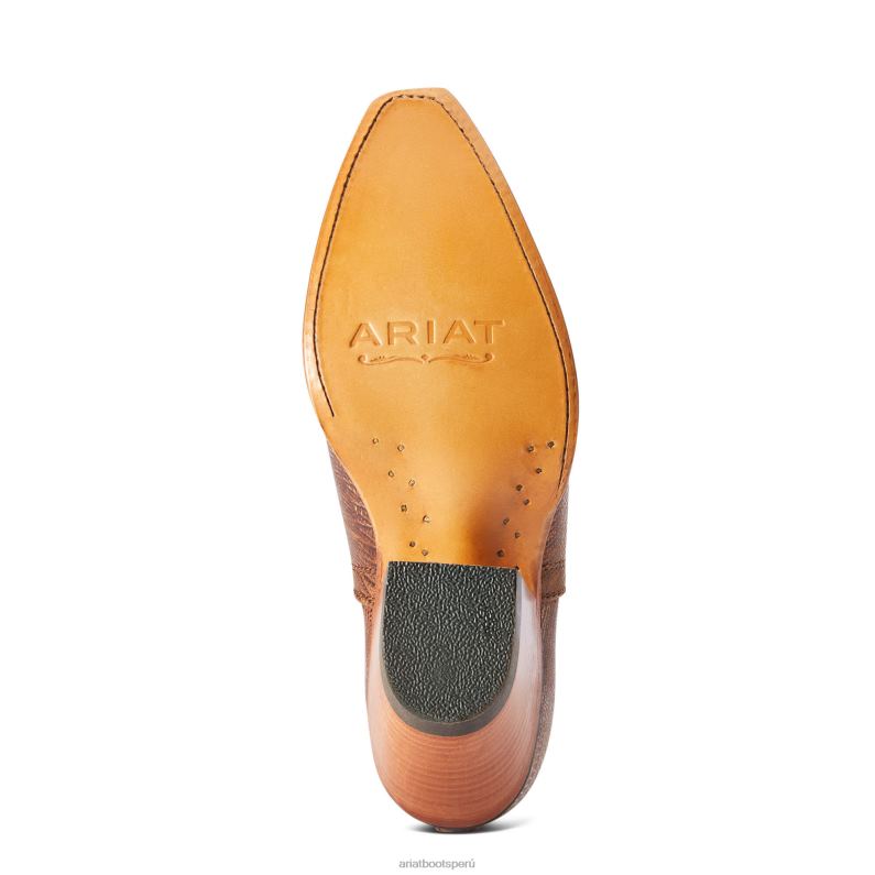 Ariat calzado mujer bota vaquera dixon P0RPZ2210 estampado de lagarto marrón
