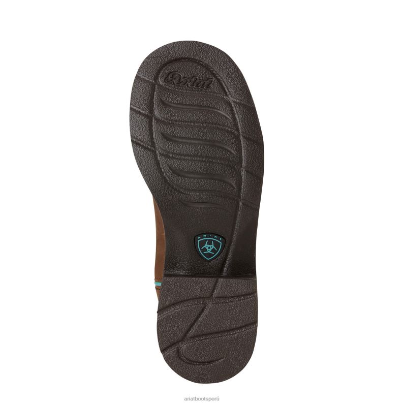 Ariat calzado mujer bota vaquera fatbaby Heritage P0RPZ2150 marrón desgastado/fudge