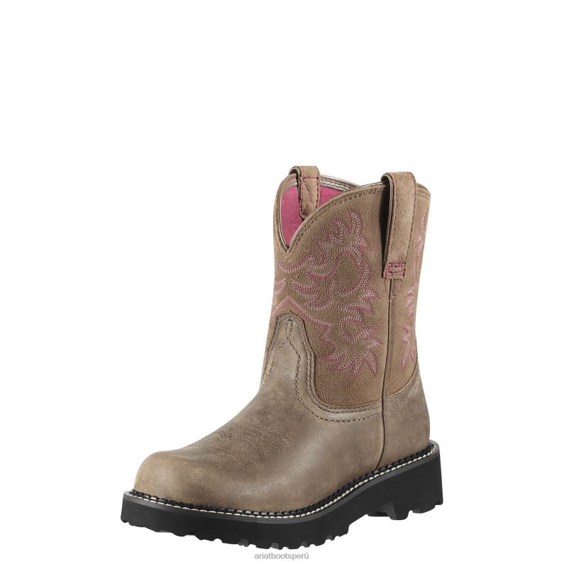 Ariat calzado mujer bota vaquera fatbaby P0RPZ2137 bombardero marrón