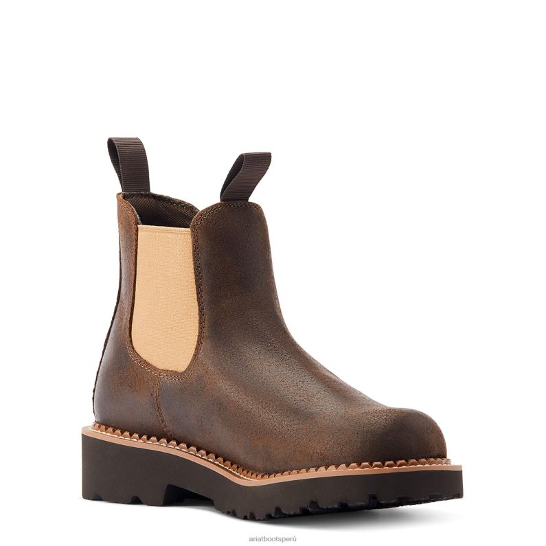 Ariat calzado mujer bota vaquera fatbaby twin gore P0RPZ2216 nogal desgastado