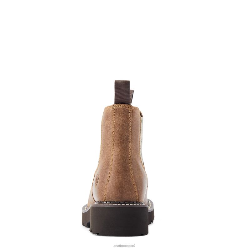 Ariat calzado mujer bota vaquera fatbaby twin gore P0RPZ2234 ante moca antiguo