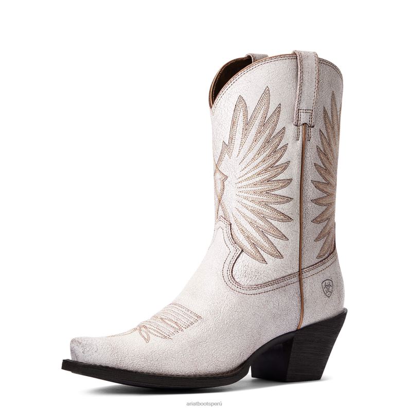 Ariat calzado mujer bota vaquera goldie P0RPZ2082 blanco angustiado