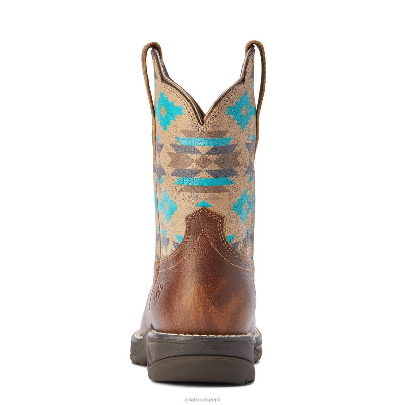 Ariat calzado mujer bota vaquera himno shortie savanna P0RPZ2140 manta seca topo/turquesa